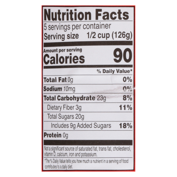 Musselman’s Caramel Apple Sauce 24 oz. Jar Nutrition Information