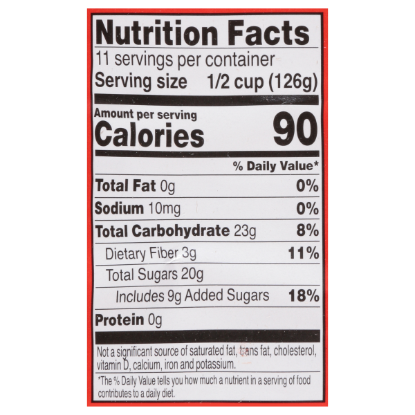 Musselman’s Caramel Apple Sauce 48 oz. Jar Nutrition Information