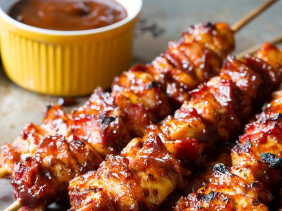 Chipotle BBQ Chicken Skewers