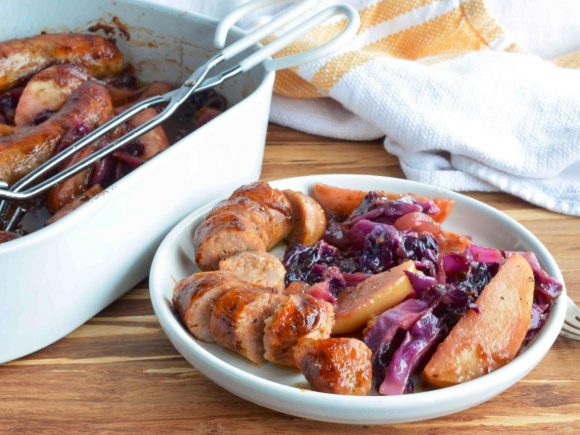 Sweet and Tangy Oven Baked Pork Sausages