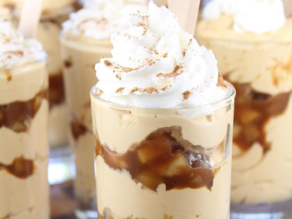 Caramel Apple Pie Cheesecake Shooters