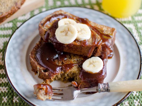 Apple Butter Banana Bread French Toast