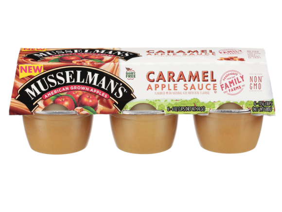 Musselman’s Caramel Apple Sauce Cups, 6 pack, 4 oz.