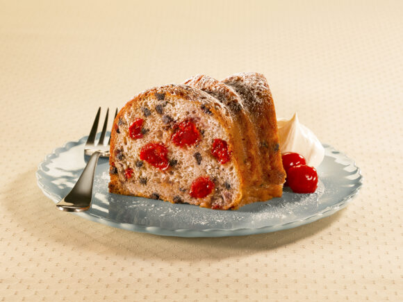 Cherry Vanilla Chocolate Chip Cake