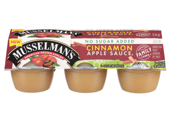 Musselman’s No Sugar Added Cinnamon Apple Sauce Cups, 6 pack, 4 oz.