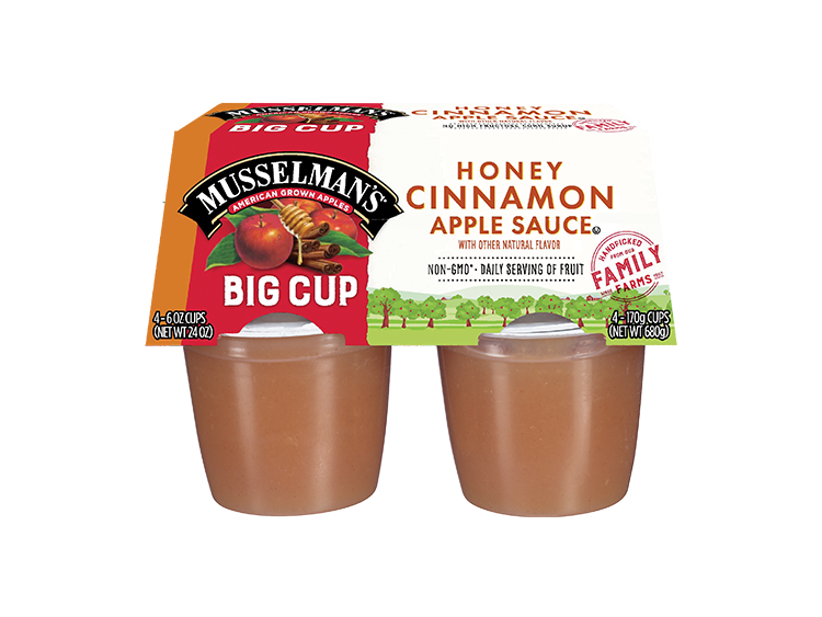 Musselman's BIG CUP Honey Cinnamon Apple Sauce