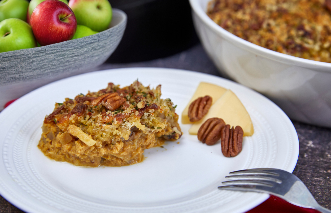 applecake様☆#4584#4585#4590#4600#4601 Harvest Pumpkin Apple Gratin with Gouda Pecan Panko Topping