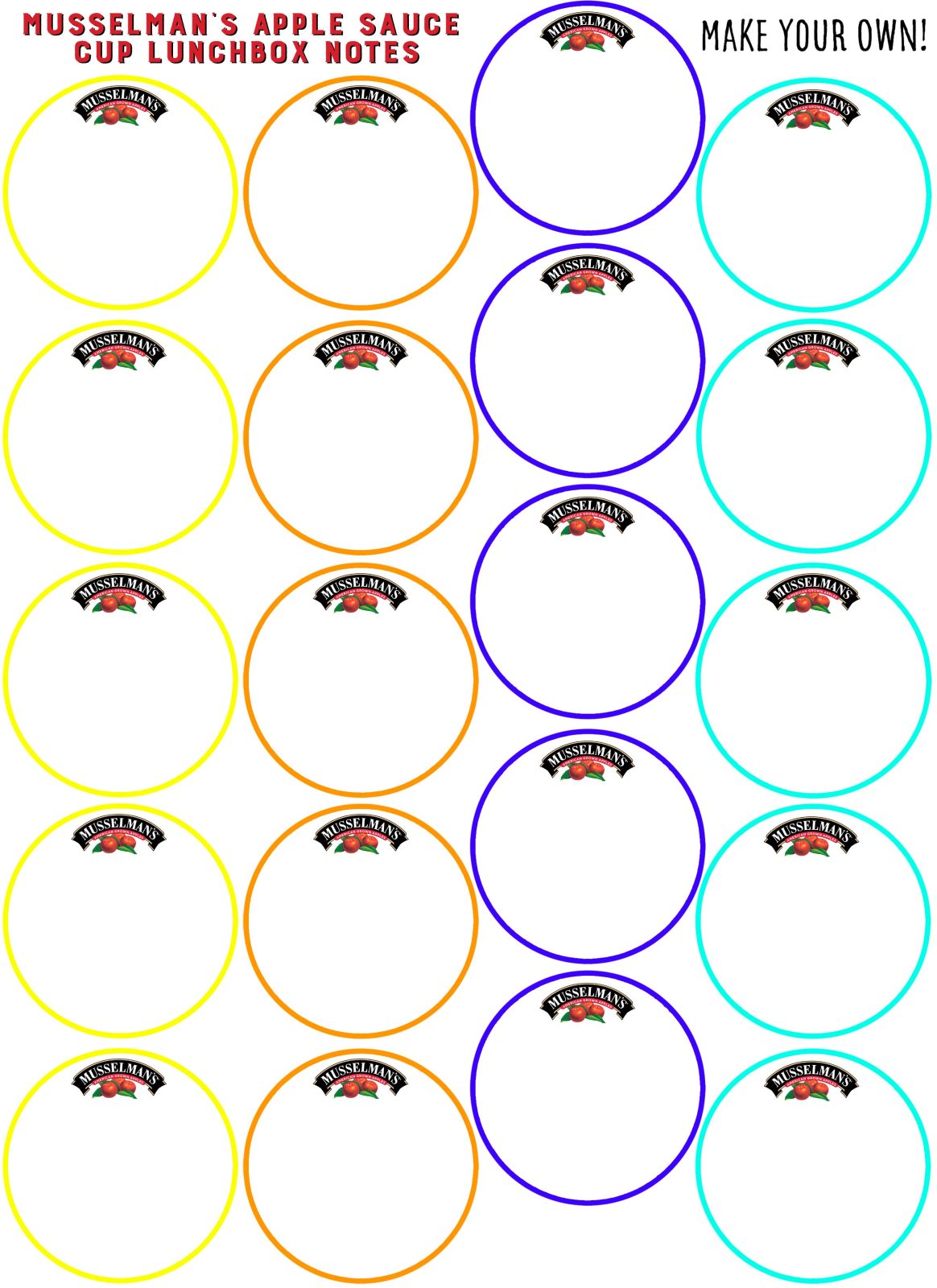 DIY Printable Lunchbox Notes!