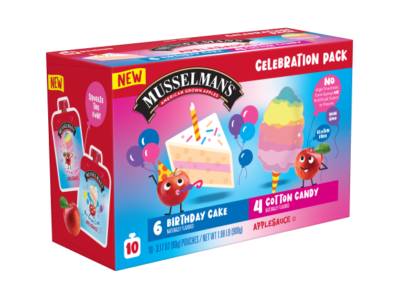 Celebration Pack (Birthday Cake & Cotton Candy) Applesauce Pouches