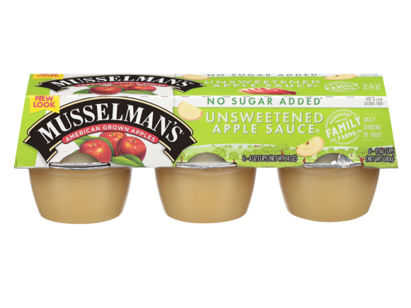 Musselman’s Unsweetened Apple Sauce Cups, 6 pack, 4 oz.