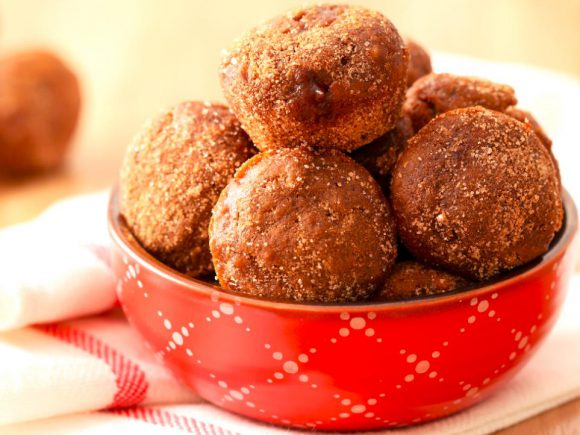 Apple Butter Baked Doughnut Holes