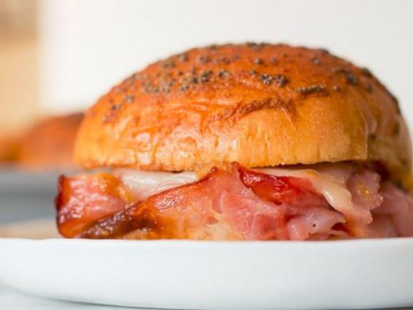 Baked Apple Butter Ham and Cheese Sandwiches