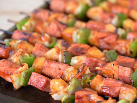 Sweet and Spicy Hawaiian Grilled Kabobs