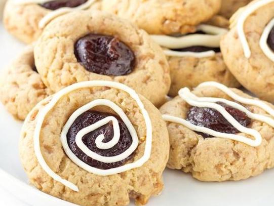 Toffee Apple Thumbprint Cookies